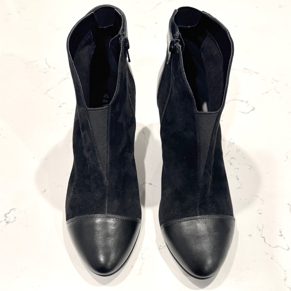 David Tate Black Genuine Suede Ankle Boots Women’s Size 10 NWOT